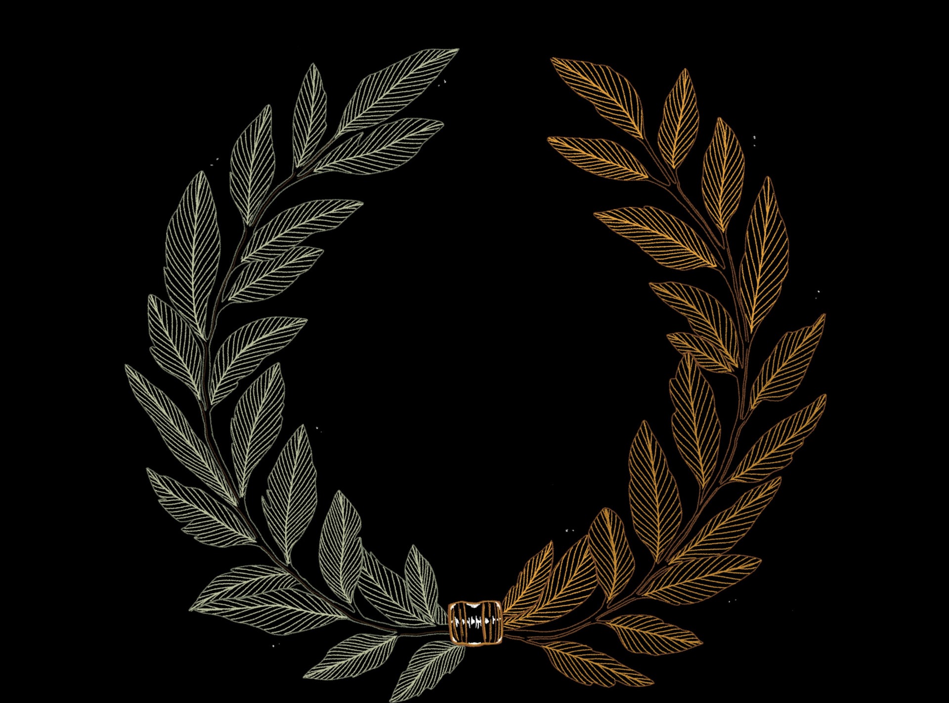 The Greatest Reward laurel wreath artwork